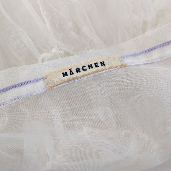 Marchen Silk Tulle Midi Skirt - Picture 9 of 10